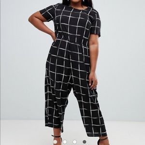 ASOS Curve Check Print Jumpsuit